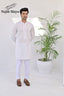 White Embroidered Kurta Pajama For Men's