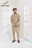 Beige Embroidery Waist Coat & Beige Embroidery Kurta Pajama For Men's