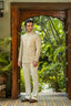 Cream Handwork Embroidered Prince Coat with Classic Pant