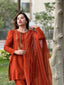 Orange Mustard Kurta Pajama With Dupatta For Women's