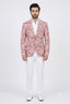 Pink Floral Casual Coat For Men's