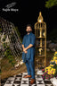 Till Blue Stylish Kurta Pajama + Shawl For Men's