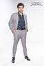 Grey Elegent Coat Pant With Black Shirt For Men's