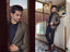 Brown Check Coat With Pent For Men's