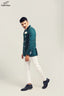 Green & White Stylish Coat For Men's
