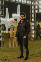 Load image into Gallery viewer, Black Sequence Embroidered Kurta Pajama For Men&#39;s