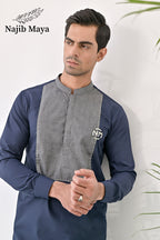 Navy Blue Kurta Pajama For Men's