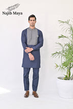 Navy Blue Kurta Pajama For Men's