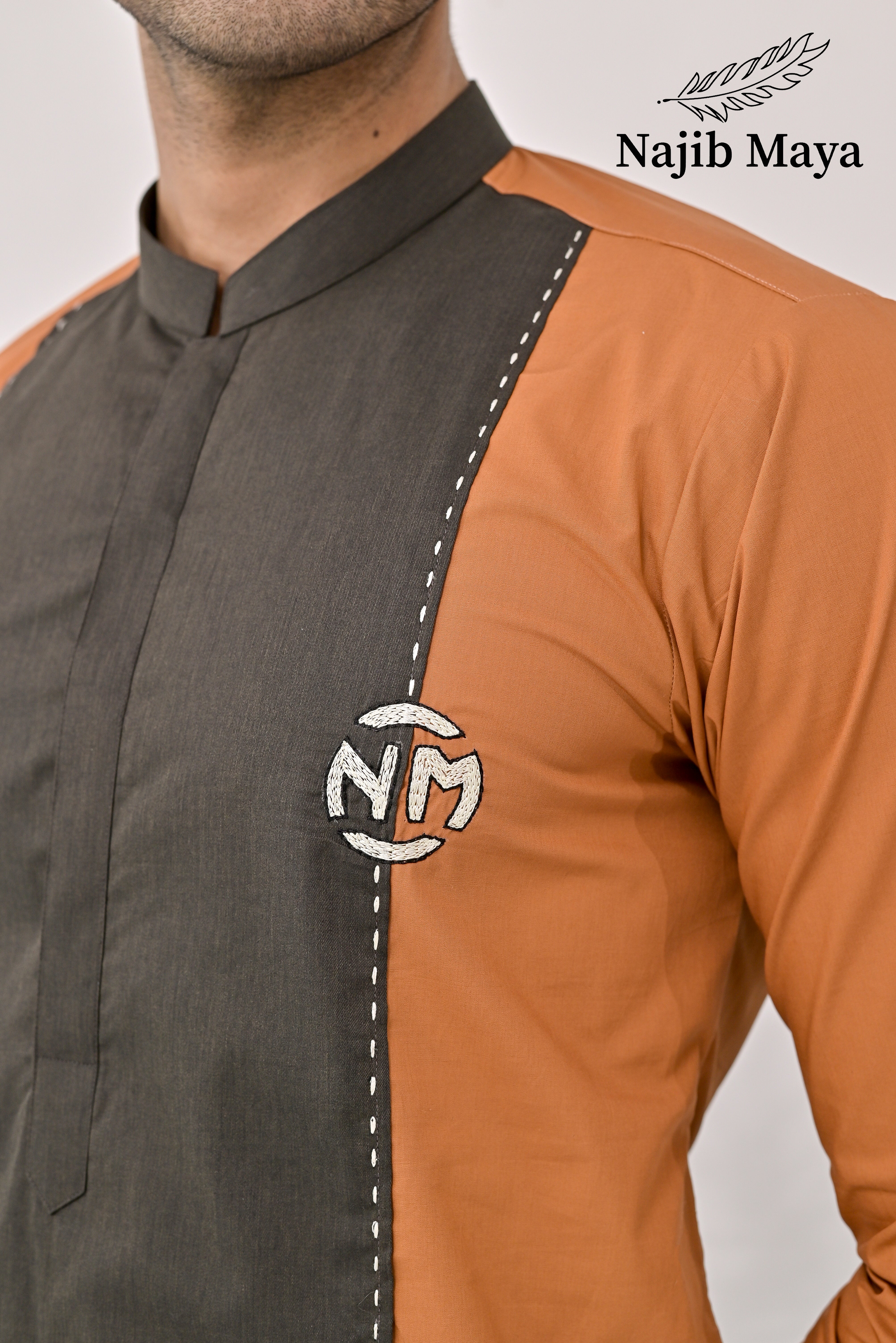 Mustard Kurta Pajama For Men's Secondary image