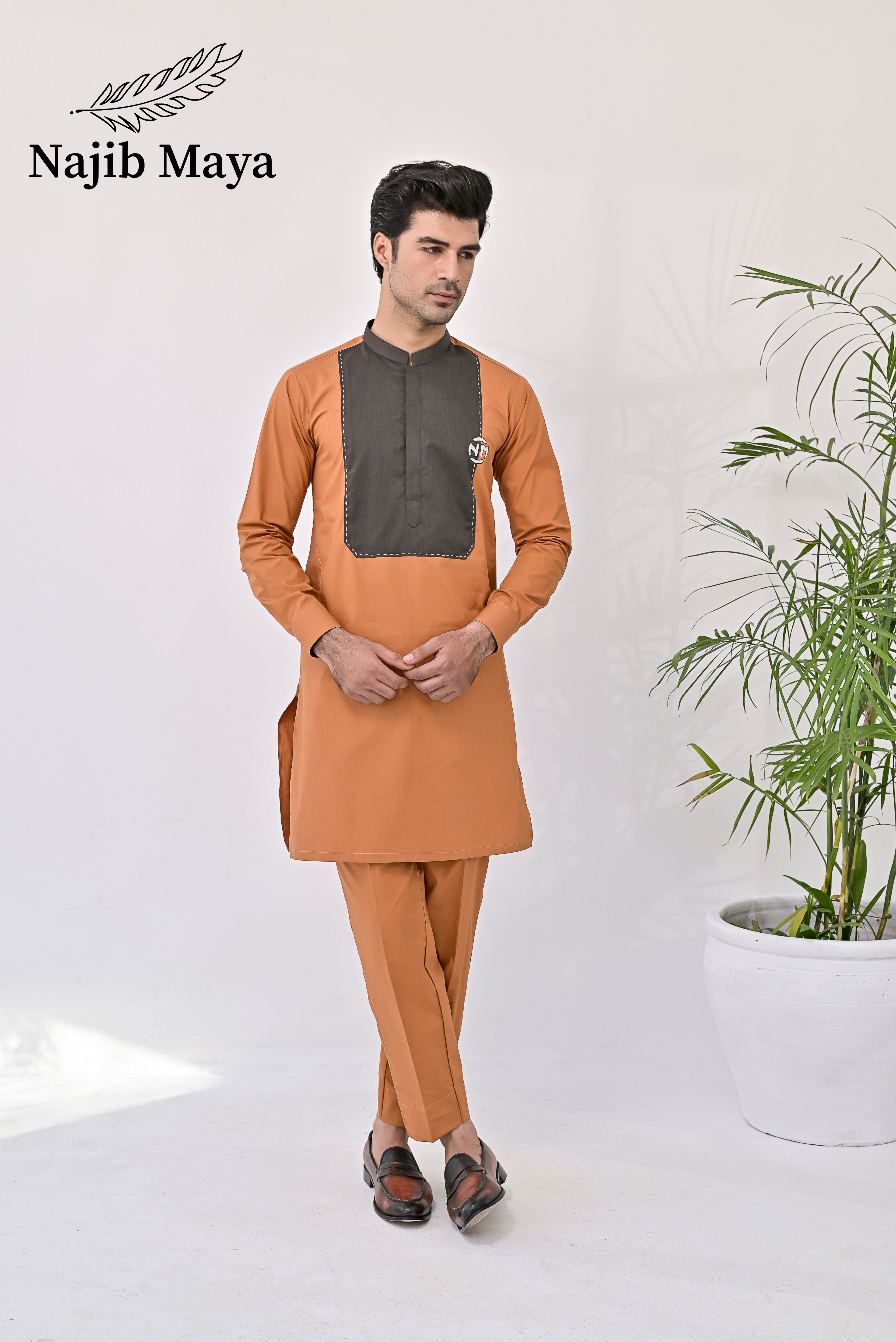 Mustard Kurta Pajama For Men's