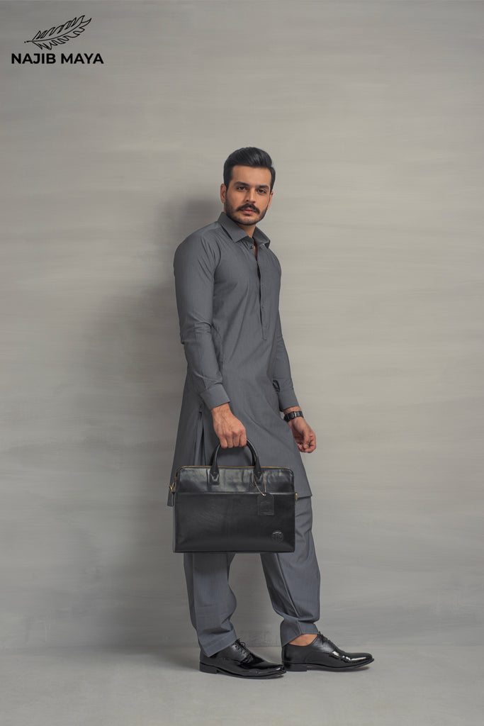 Grey Shalwar Kameez For Men's