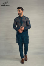 Load image into Gallery viewer, Till Blue Embroidery Kurta Pajama For Men&#39;s