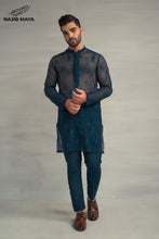 Load image into Gallery viewer, Till Blue Embroidery Kurta Pajama For Men&#39;s