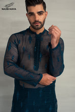 Load image into Gallery viewer, Till Blue Embroidery Kurta Pajama For Men&#39;s