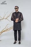 Black Stylish Embroidery Kurta Pajama For Men's