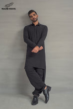 Load image into Gallery viewer, Black Shalwar Kameez For Men&#39;s