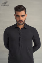 Load image into Gallery viewer, Black Shalwar Kameez For Men&#39;s