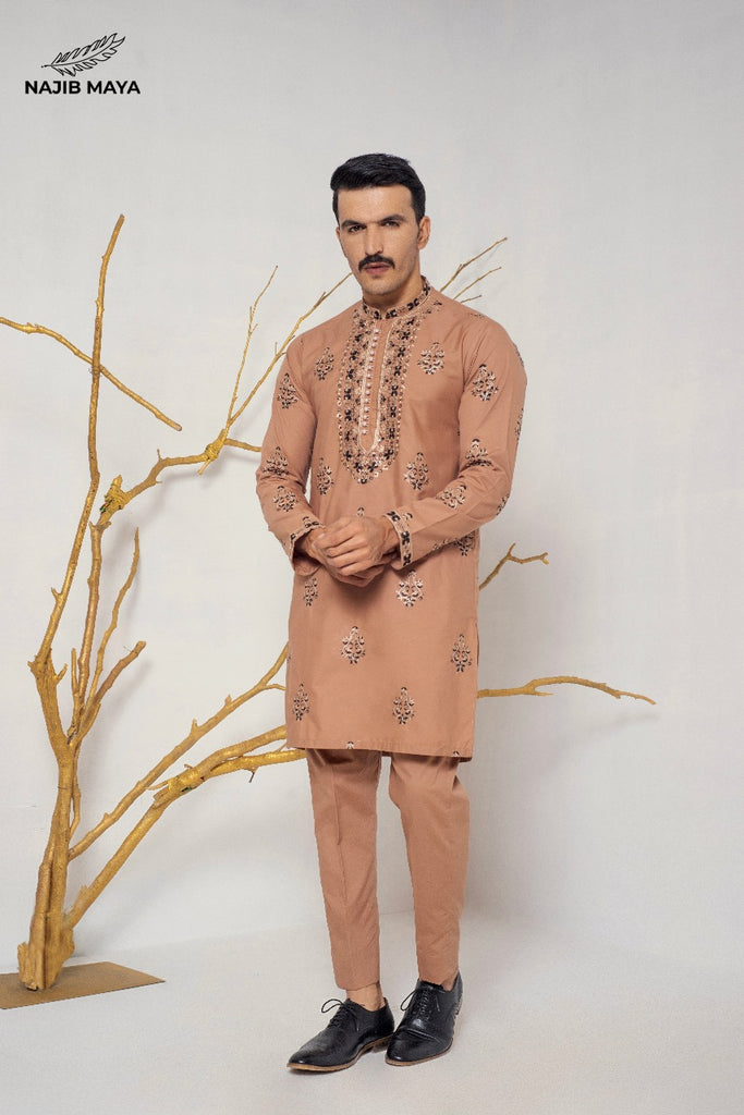 Ovaltine Embroidery  Kurta Pajama For Men's