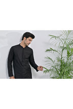 Black Embroidered Kurta Pajama For Men's