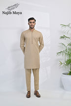 Mate Gold Embroidered Kurta Pajama For Men's