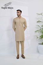 Mate Gold Embroidered Kurta Pajama For Men's