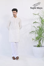 White Embroidery Kurta pajama For Men's