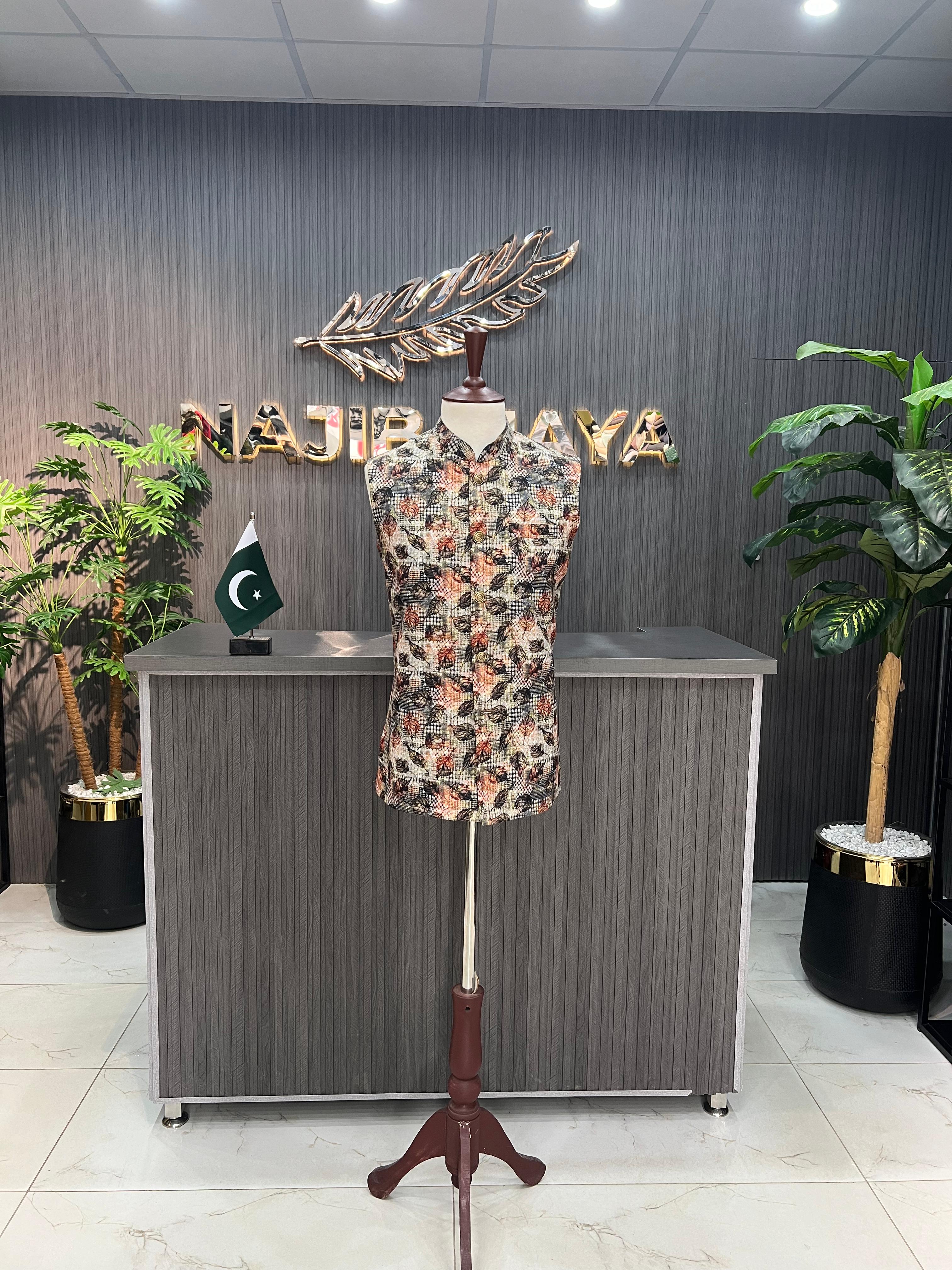 Printed Waist Coat For Men's Main image