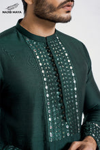 Load image into Gallery viewer, Green Stylish Kurta Pajama + Shawl For Men&#39;s