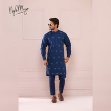 Load image into Gallery viewer, Royal Blue Embroidered Kurta Pajama