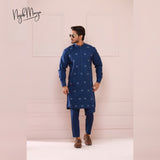 Royal Blue Embroidered Kurta Pajama