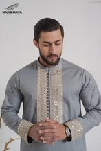 Load image into Gallery viewer, Grey Stylish Kurta Pajama + Shawl For Men&#39;s