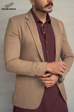 Load image into Gallery viewer, Brown Elegant Casual Coat + Maroon Shalwar Kameez For Men&#39;s