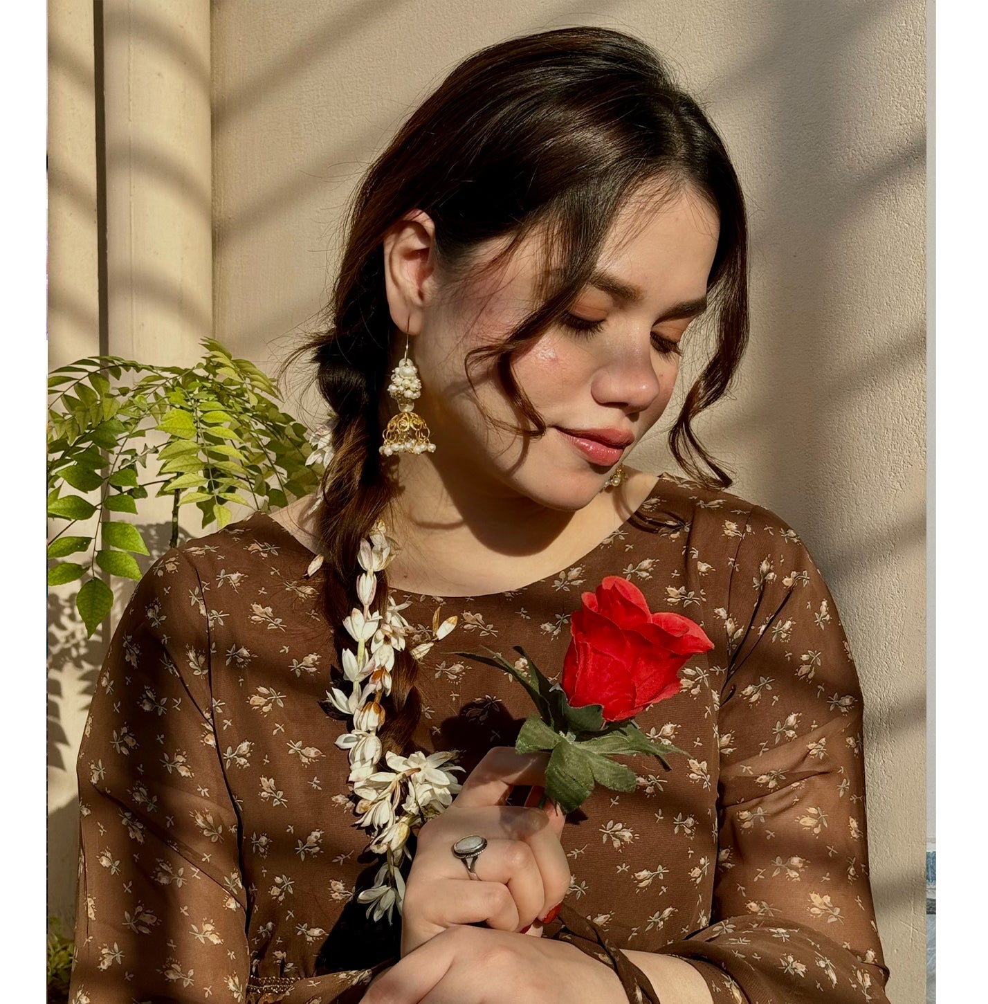 Brown Kurta Pajama With Dupatta For Women's Secondary image