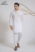 Load image into Gallery viewer, White Stylish Kurta Pajama + Shawl For Men&#39;s