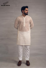 Load image into Gallery viewer, White Embroidery Sequence Kurta Pajama For Men&#39;s