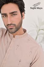 Mate Gold Embroidery Kurta Pajama For Men's
