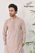 Mate Gold Embroidery Kurta Pajama For Men's