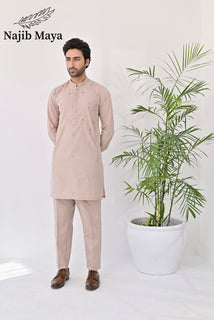 Mate Gold Embroidery Kurta Pajama For Men's