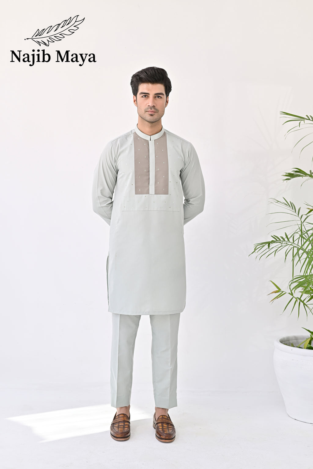 Pista Green Kurta Pajama For Men's