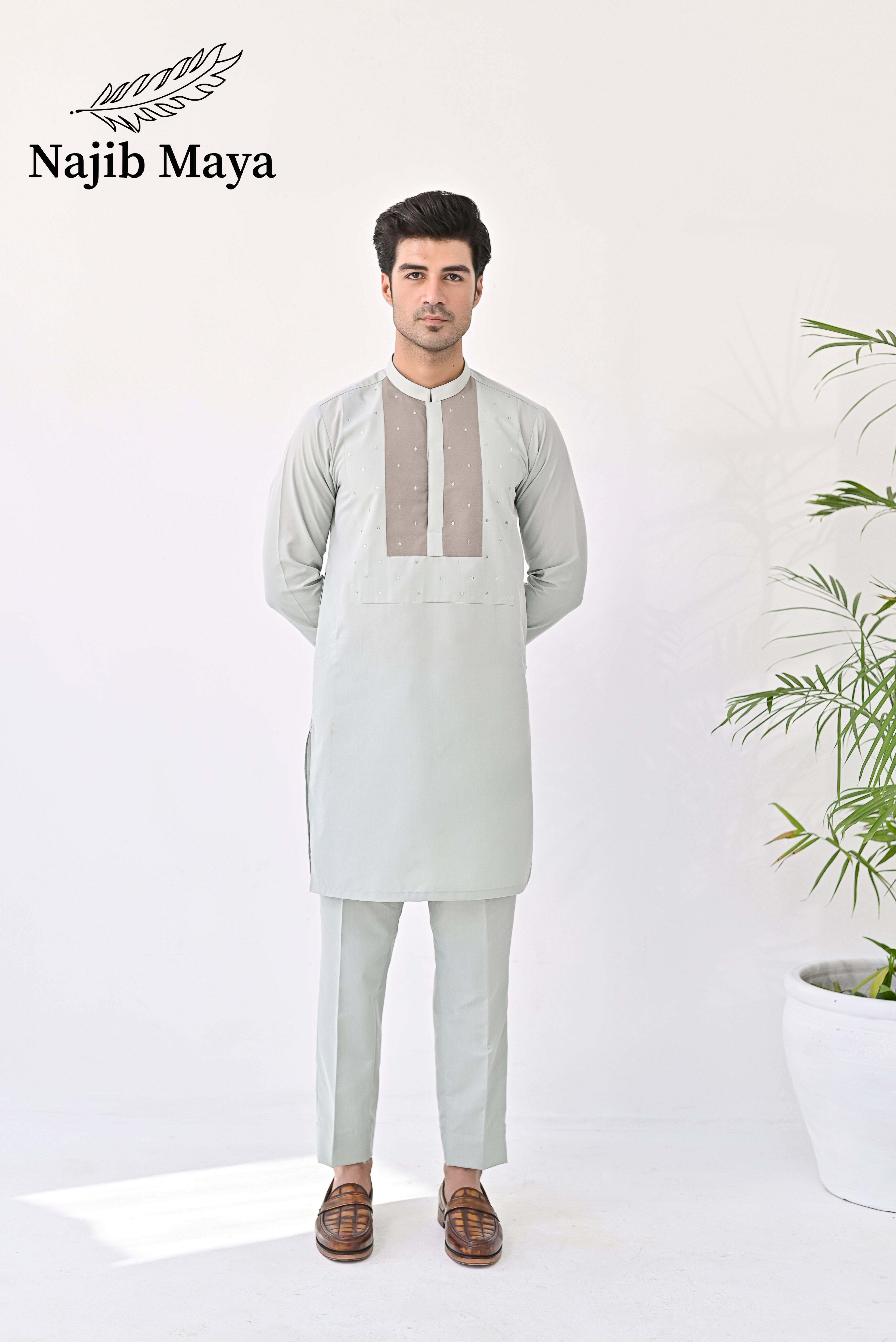Pista Green Kurta Pajama For Men's