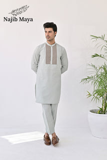 Pista Green Kurta Pajama For Men's