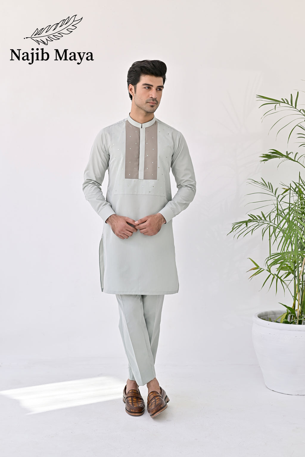 Pista Green Kurta Pajama For Men's