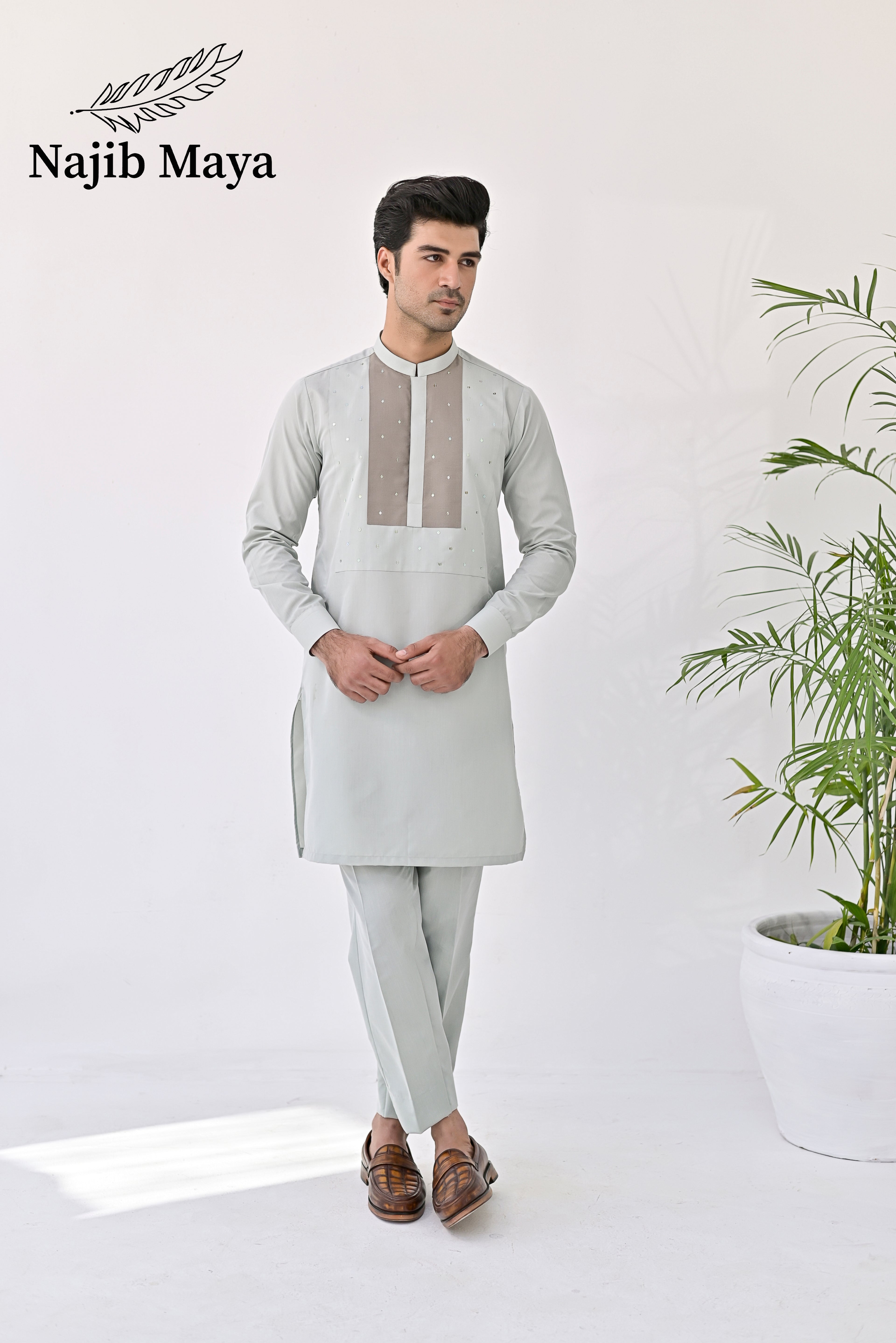 Pista Green Kurta Pajama For Men's