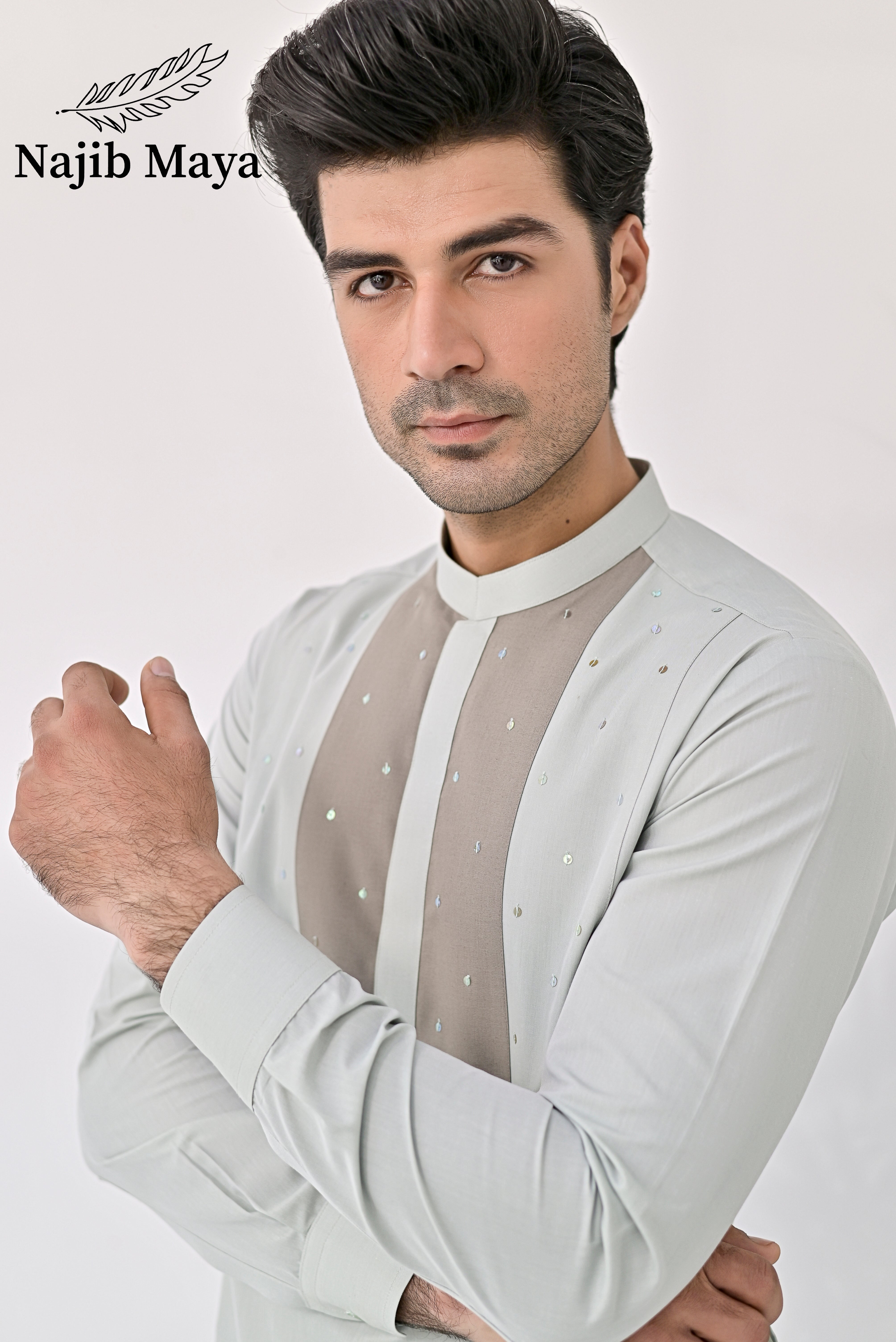 Pista Green Kurta Pajama For Men's Secondary image