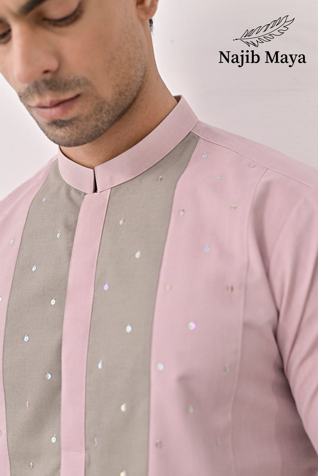 Powder Pink Kurta Pajama For Men's