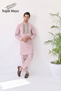 Powder Pink Kurta Pajama For Men's
