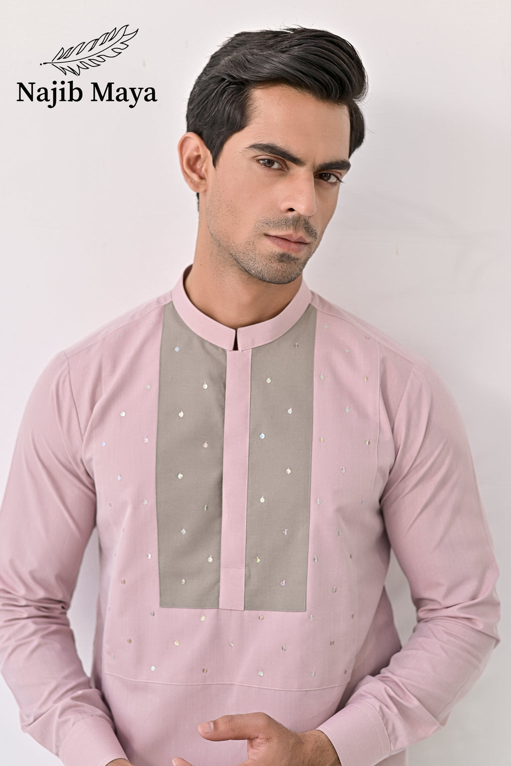Powder Pink Kurta Pajama For Men's