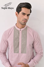 Powder Pink Kurta Pajama For Men's