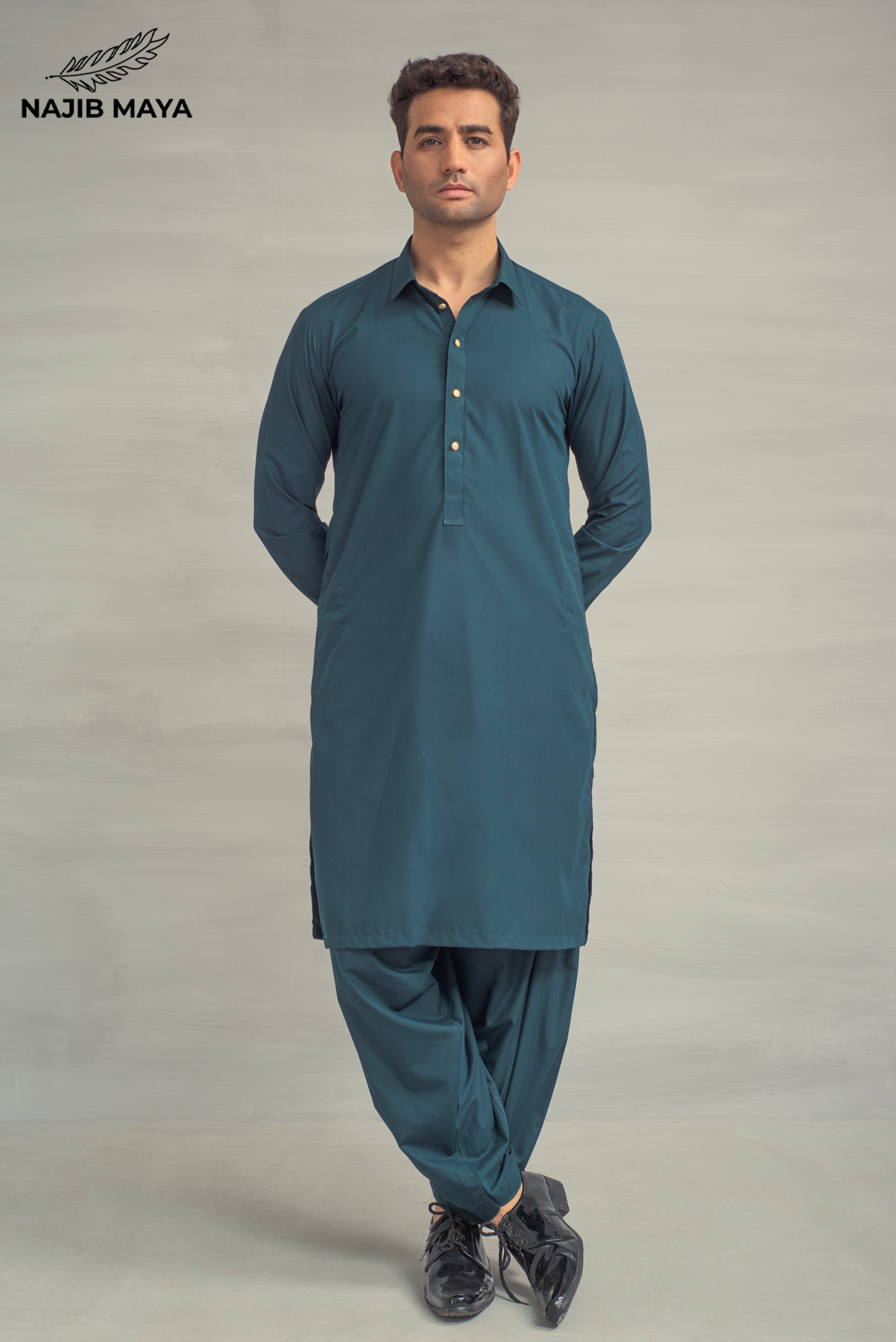 Sea Green Shalwar Kameez For Men's Main image
