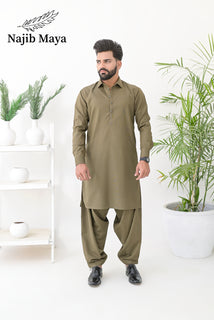 Pista Green Shalwar Kameez For Men's